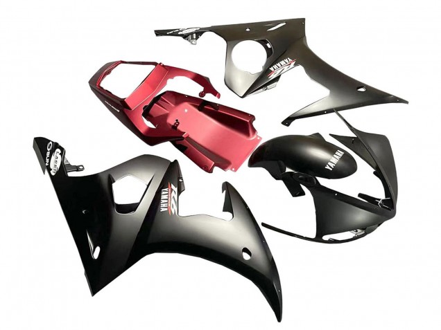 Rouge Noir Mat Carénages Moto Yamaha YZF R6S 2006-2009