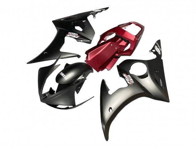 Rouge Noir Mat Carénages Moto Yamaha YZF R6S 2006-2009