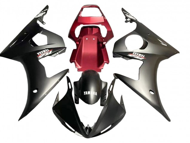 Rouge Noir Mat Carénages Moto Yamaha YZF R6S 2006-2009