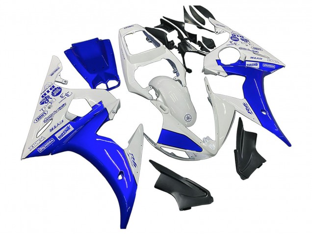 Blanc Bleu GYTR Carénage Moto Yamaha YZF R6S 2006-2009