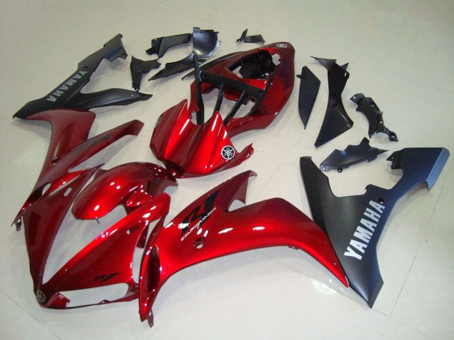 Rouge Noir Mat Carénages Moto Yamaha YZF R1 2004-2006