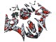 Noir Rouge Gris Camouflage Carénage Moto Yamaha YZF R6S 2006-2009