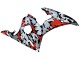 Noir Rouge Gris Camouflage Carénage Moto Yamaha YZF R6S 2006-2009