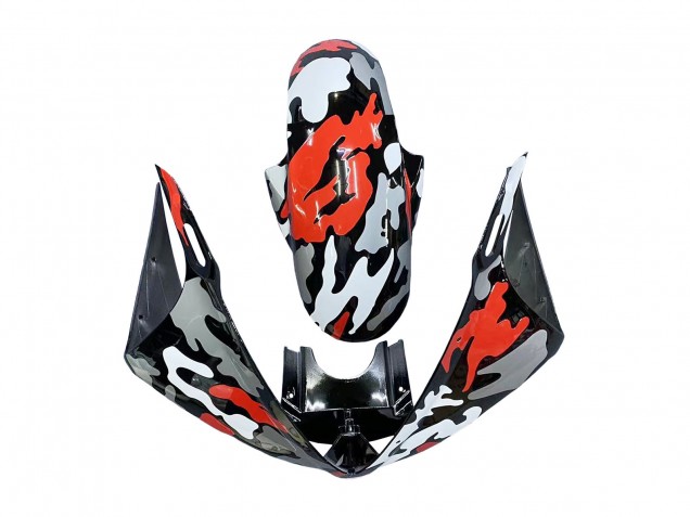 Noir Rouge Gris Camouflage Carénage Moto Yamaha YZF R6S 2006-2009