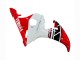 Rouge Blanc Noir Carénage Moto Yamaha YZF R6S 2006-2009