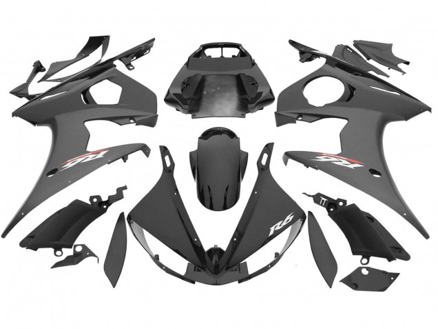 Noir Brillant Noir Mat Carénage Moto Yamaha YZF R6S 2006-2009
