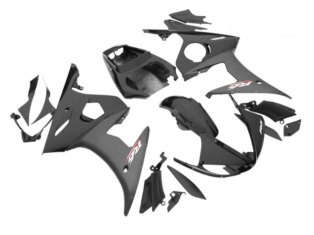 Noir Brillant Noir Mat Carénage Moto Yamaha YZF R6S 2006-2009