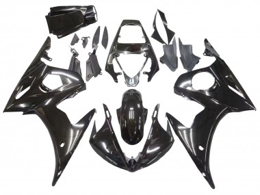 Noir Brillant Carénage Moto Yamaha YZF R6 2003-2004 Pas Chère