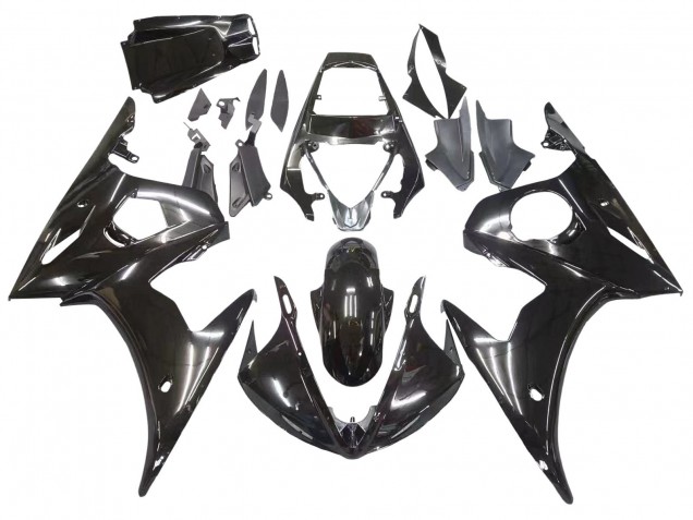 Noir Brillant Carénage Moto Yamaha YZF R6 2003-2004