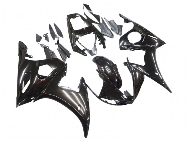 Noir Brillant Carénage Moto Yamaha YZF R6S 2006-2009