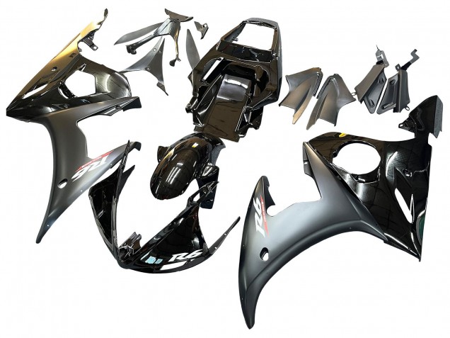 Noir Brillant Noir Mat Or Caméléon Carénage Moto Yamaha YZF R6 2003-2004