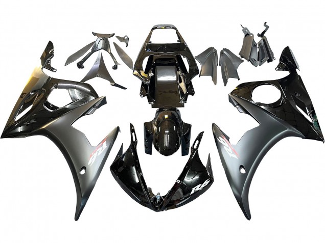 Noir Brillant Noir Mat Or Caméléon Carénage Moto Yamaha YZF R6 2003-2004