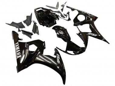 Noir Brillant Carénage Moto Yamaha YZF 600 R6 2005 Pas Chère