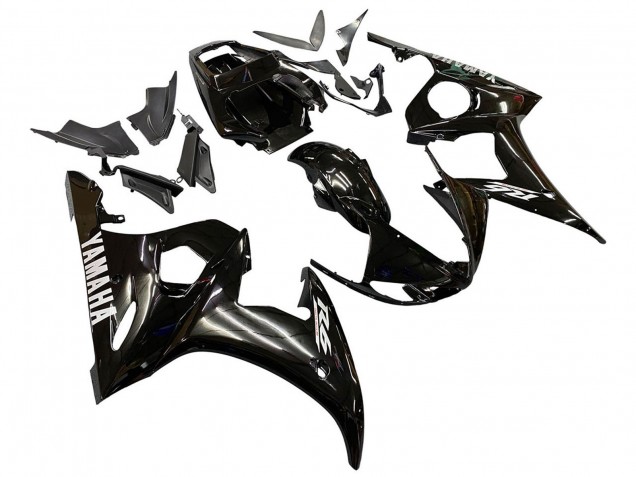 Noir Brillant Carénage Moto Yamaha YZF 600 R6 2005