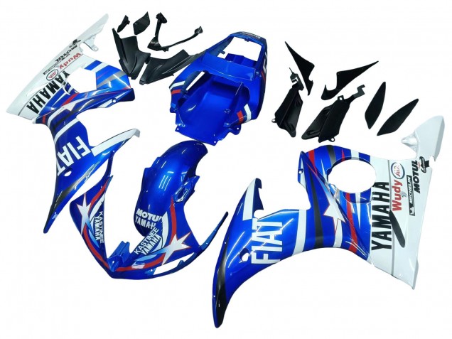 Bleu Blanc Rouge Motul Michelin Fiat Carénage Moto Yamaha YZF 600 R6 2005