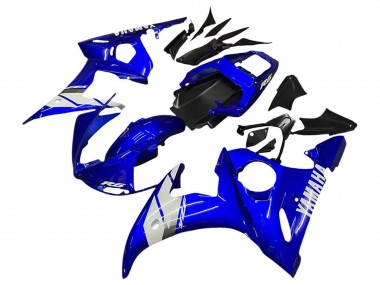 Bleu Blanc Carénages Moto Yamaha YZF 600 R6 2005 Pas Chère