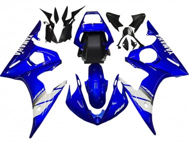 Bleu Blanc Carénages Moto Yamaha YZF 600 R6 2005 Pas Chère