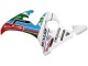 Bleu Clair Blanc Vert Rouge Kastinee Dunlop Motul Carénage Moto Yamaha YZF 600 R6 2005