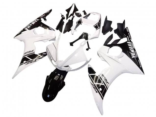 Blanc Noir Carénage Moto Yamaha YZF 600 R6 2005