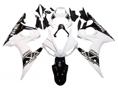 Blanc Noir Carénage Moto Yamaha YZF 600 R6 2005 Pas Chère