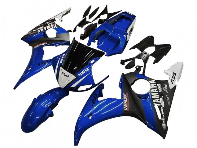 Bleu Blanc Noir Yamalube Carénage Moto Yamaha YZF 600 R6 2005