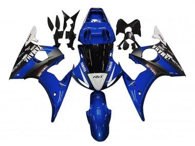 Bleu Blanc Noir Yamalube Carénage Moto Yamaha YZF 600 R6 2005 Pas Chère