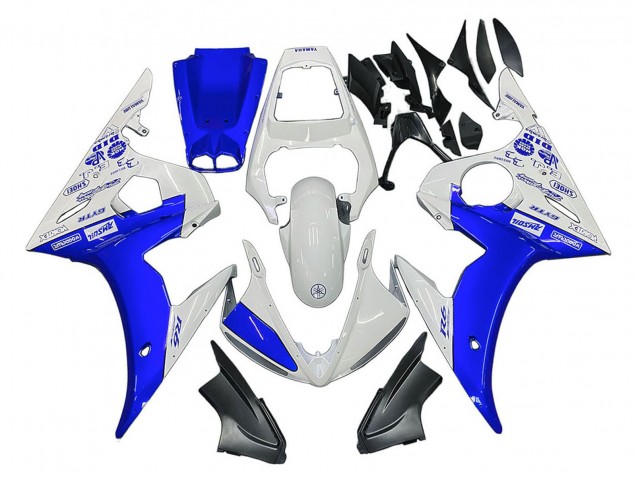 Blanc Bleu Yamalube Carénage Moto Yamaha YZF 600 R6 2005