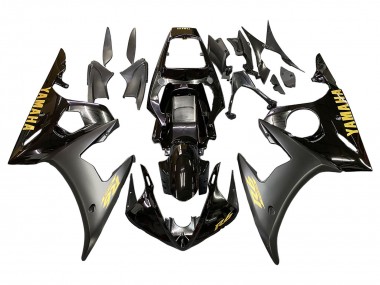 Noir Or Carénages Moto Yamaha YZF 600 R6 2005 Pas Chère