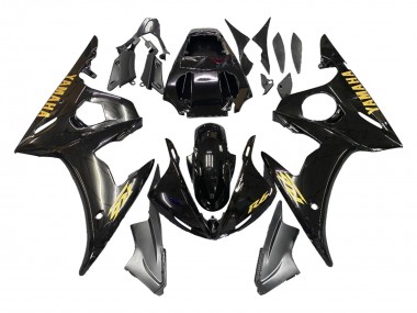 Noir Or Carénage Moto Yamaha YZF 600 R6 2005 Pas Chère