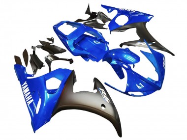 Bleu Noir Mat Carénage Moto Yamaha YZF 600 R6 2005 Pas Chère