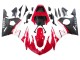 Rouge Blanc Noir Mat Carénage Moto Yamaha YZF 600 R6 2005