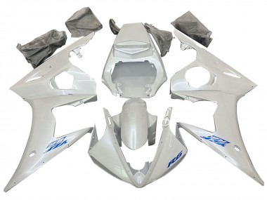 Blanc Bleu Carénage Moto Yamaha YZF 600 R6 2005 Pas Chère