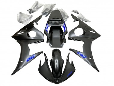 Noir Bleu Carénage Moto Yamaha YZF 600 R6 2005 Pas Chère