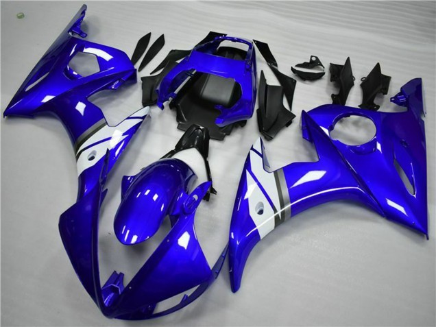 Bleu Blanc Carénage Moto Yamaha YZF 600 R6 2005