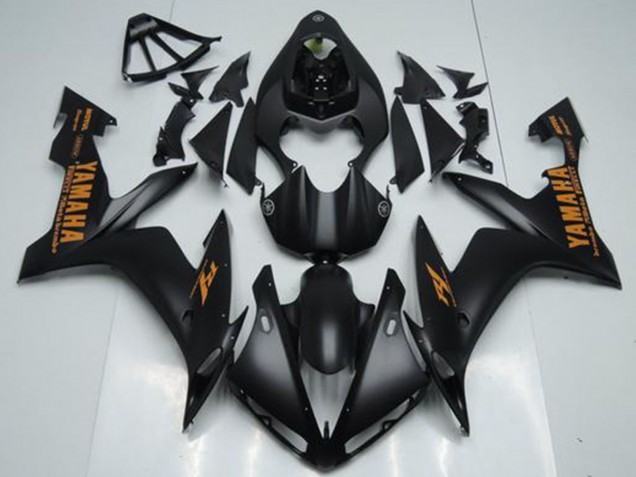 Noir Mat Orange Carénage Moto Yamaha YZF R1 2004-2006