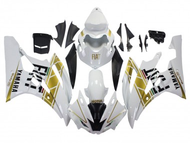 Blanc Or Noir Fiat Carénage Moto Yamaha YZF 600 R6 2006-2007 Pas Chère