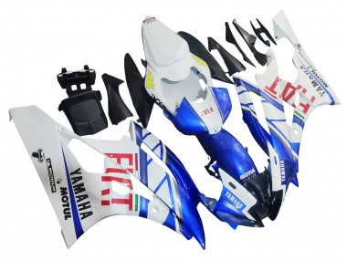 Blanc Bleu Rouge Fiat Motul Michelin Carénage Moto Yamaha YZF 600 R6 2006-2007 Pas Chère