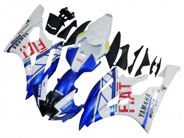 Blanc Bleu Rouge Fiat Motul Michelin Carénage Moto Yamaha YZF 600 R6 2006-2007 Pas Chère