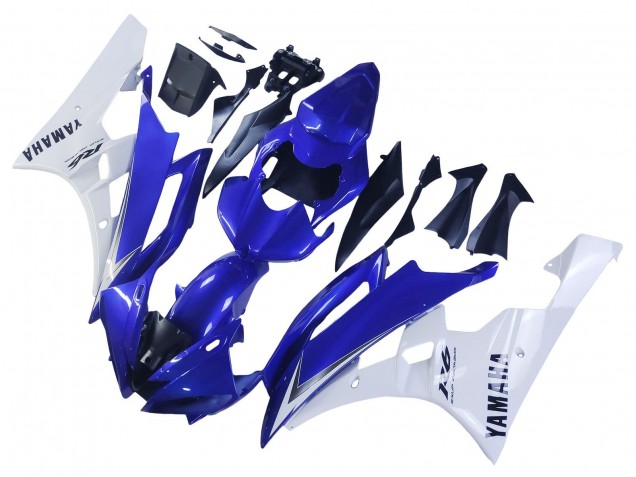 Blanc Bleu Noir Carénage Moto Yamaha YZF 600 R6 2006-2007
