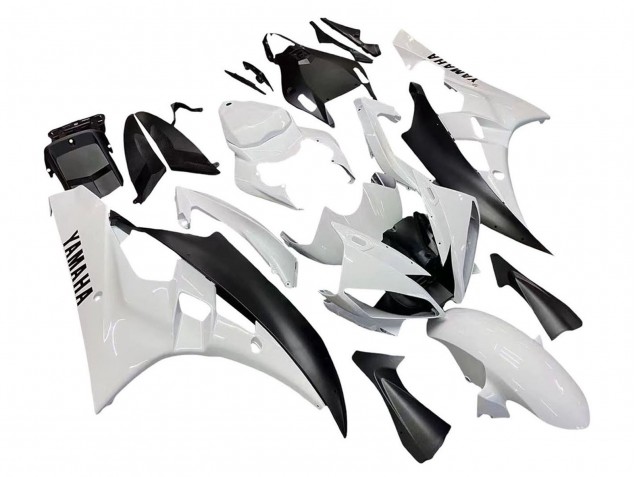 Blanc Noir Mat Carénage Moto Yamaha YZF 600 R6 2006-2007