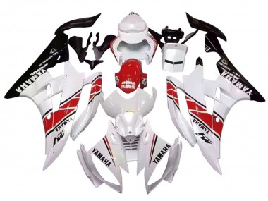 Blanc Rouge Noir Motul Carénage Moto Yamaha YZF 600 R6 2006-2007 Pas Chère