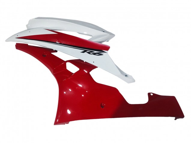 Blanc Rouge Carénage Moto Yamaha YZF 600 R6 2006-2007