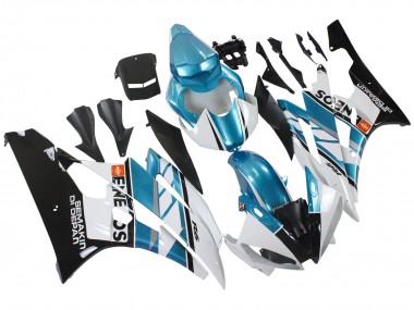Blanc Bleu Noir Semakin Didepan ENEOS Carénage Moto Yamaha YZF 600 R6 2006-2007 Pas Chère