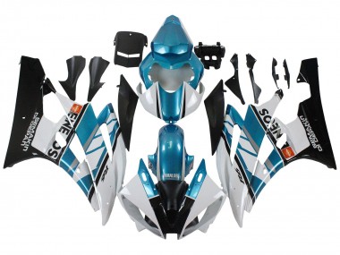 Blanc Bleu Noir Semakin Didepan ENEOS Carénage Moto Yamaha YZF 600 R6 2006-2007 Pas Chère