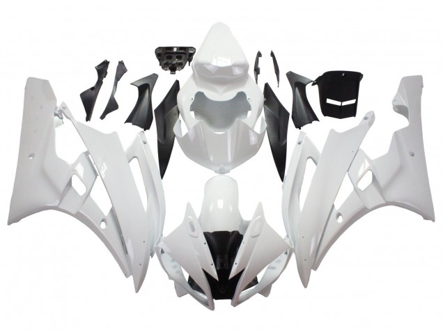 Blanc Carénage Moto Yamaha YZF 600 R6 2006-2007