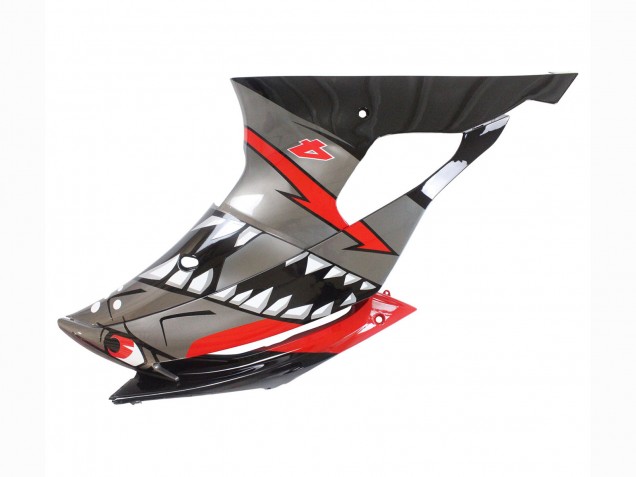 Argent Noir Rouge Requin 4 Carénage Moto Yamaha YZF 600 R6 2008-2016