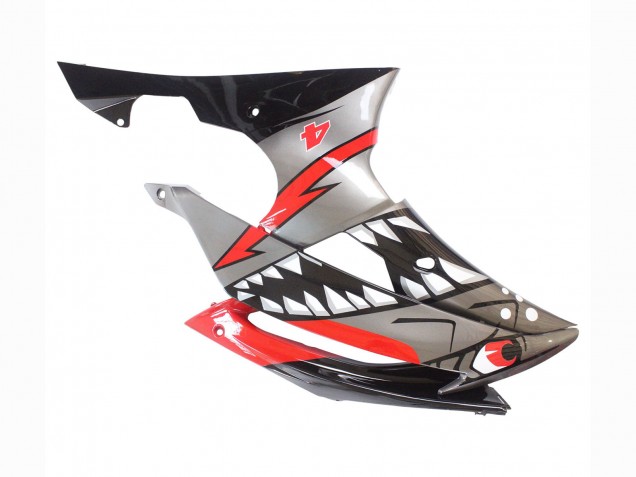 Argent Noir Rouge Requin 4 Carénage Moto Yamaha YZF 600 R6 2008-2016