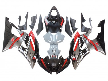 Argent Noir Rouge Requin 4 Carénage Moto Yamaha YZF 600 R6 2008-2016 Pas Chère