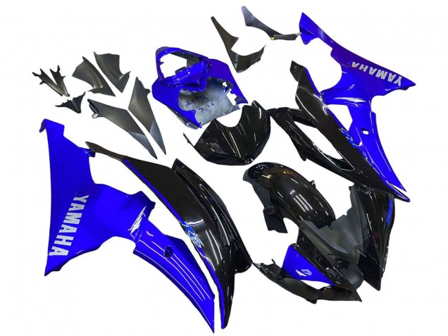 Bleu Noir Brillant Carénage Moto Yamaha YZF 600 R6 2008-2016