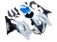 Blanc Bleu Noir Brillant Carénages Moto Yamaha YZF 600 R6 2008-2016